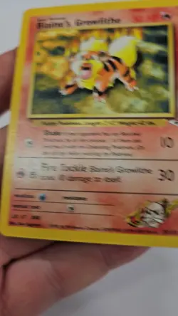 Blaine's Growlithe 35/132 Pokemon TCG Gym Heroes Unlimited LP - Image 2