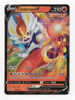 Pokemon Cinderace V 044/264 Fusion Strike Ultra Rare Holo NM - Image 3