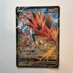 Pokemon Galarian Zapdos V TG19/TG30 Astral Radiance Full Art Holo 200HP 170ATK - Image 1