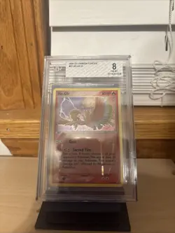 2005 POKEMON EX UNSEEN FORCES COSMOS #27 HO-OH-HOLO BGS 8 NM-MT - Image 1