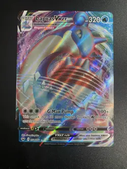 Pokemon Lapras VMAX Full Art Holo Ultra Rare 050/202 Sword & Shield TCG Card - Image 1