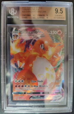 2020 Pokemon Charizard VMAX#020 Sword&Shield Darkness Ablaze Holo-Beckett-9.5! - Image 1