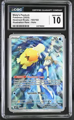 Pokemon English Misty's Psyduck IR 193/182 2025 Destined Rivals - CGC 10 not PSA - Image 1