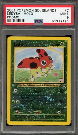 Pokemon Ledyba Southern Islands Holo Promo #7 PSA 9 Mint - Image 1