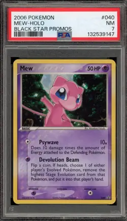 Pokemon Mew Black Star Holo Promo #040 PSA 7 - Image 1