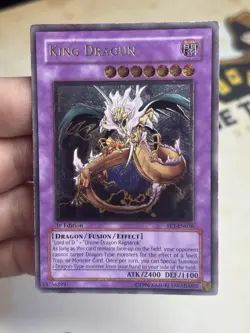 King Dragun FET-EN036 Ultimate Rare 1st Edition YuGiOh! MP - LP - Image 2