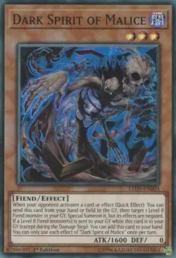 Dark Spirit of Malice - 1st Editi Legendary Duelists: Immortal Destiny NM YuGiOh - Image 1