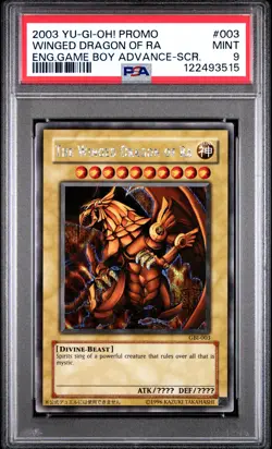 PSA 9 Winged Dragon of Ra GBI-003 Secret Rare Promo YuGiOh English Holo - Image 1