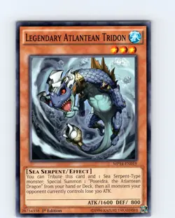 Yu-Gi-Oh TCG Legendary Atlantean Tridon LTGY-EN033 1st Edition Common Card NM - Image 1