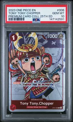 One Piece TCG - Tony Tony.Chopper - 25th Edition Collection - ST01-006 - PSA 10 - Image 1