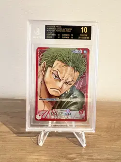 BGS 10 Black Label One Piece Japanese Roronoa Zoro Alt Art Leader POP 19 - Image 1