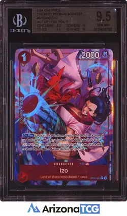 One Piece 2024 Izo OP03-003 Alt Art Foil R The Best Premium Booster BGS 9.5 - Image 1