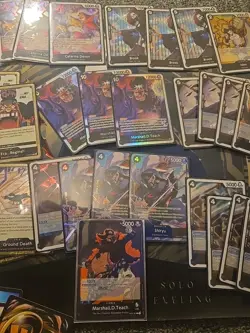 One Piece TCG Blackbeard Marshall D. Teach Mono Black OP Custom Deck With AA's! - Image 3
