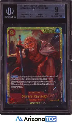 One Piece 2024 Silvers Rayleigh OP08-118 Secret Rare Two Legends BGS 9 - Image 1