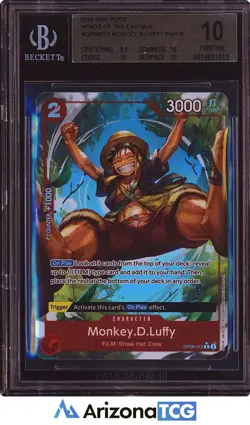 One Piece 2024 Monkey D Luffy OP06-013 Parallel Rare Wings Of The Captain BGS 10 - Image 1