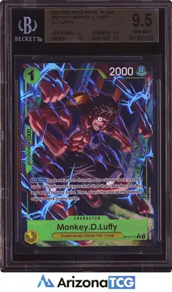 One Piece 2025 Monkey D. Luffy OP10-111 Alt Art Rare Royal Blood BGS 9.5 - Image 1