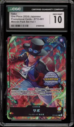 One Piece CCG Sabo Mini-tin Set Vol. 1 Japanese ST13-001 CGC 10 Gem Mint - Image 1