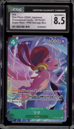 One Piece CCG Uta PRB Storage Bx. Japanese SR Promo ST16-001 CGC 8.5 - Image 1