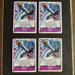 OP09-073 Brook One Piece Card Game Emperors In The New World x4 Playset Purple - Image 1