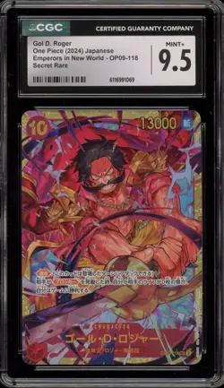 One Piece CCG Gol.D.Roger Emperors Japanese Secret Rare OP09-118 CGC 9.5 - Image 1
