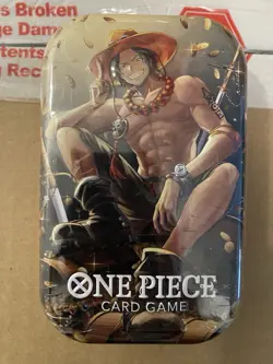 One Piece Tin Pack Set Vol. 2 Portgas.D.Ace Promo 2 Packs OP-13 NEW/Sealed - Image 2