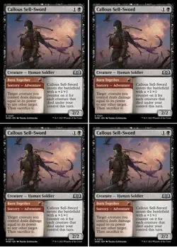 MTG - 4x CALLOUS SELL-SWORD // BURN TOGETHER - Wilds of Eldraine (U) - Image 1
