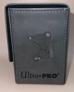 Mtg Magic (Supplies, Vintage) Ultra Pro Gray Leatherette Flip Deckbox - Marked - Image 2