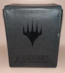 Mtg Magic (Supplies, Vintage) Ultra Pro Gray Leatherette Flip Deckbox - Marked - Image 3