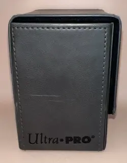 Mtg Magic (Supplies, Vintage) Ultra Pro Gray Leatherette Flip Deckbox - Marked - Image 4