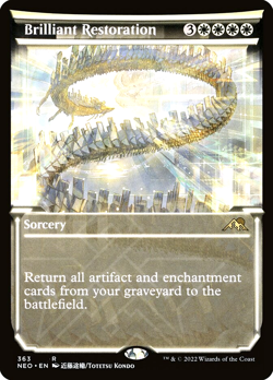 MTG Brilliant Restoration 363 Rare Foil Showcase Kamigawa Neon Dynasty - Image 1