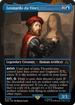 Leonardo da Vinci (Borderless) Universes Beyond: Assassin's Creed Foil for sale online - Image 1