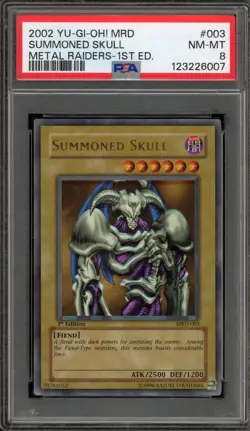 Yu-Gi-Oh! Summoned Skull Metal Raiders 1st Edition MRD-003 Foil Shift PSA 8 - Image 1