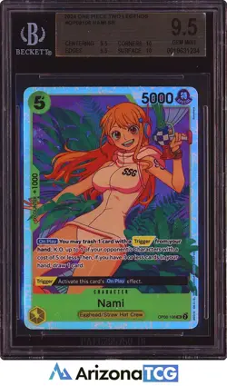 One Piece 2024 Nami OP08-106 Super Rare Two Legends BGS 9.5 - Image 1