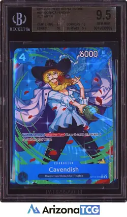 One Piece 2025 Cavendish OP10-045 Alt Art Rare Royal Blood BGS 9.5 - Image 1