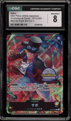One Piece CCG Sabo Mini-tin Set Vol. 1 Japanese ST13-001 CGC 8 - Image 1