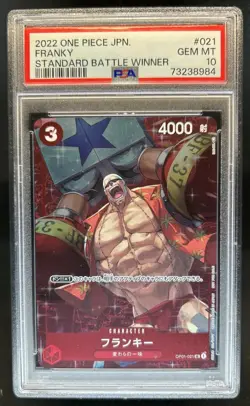 2022 One Piece Romance Dawn JP Franky Standard Battle Winner #OP01-021 PSA 10 - Image 1