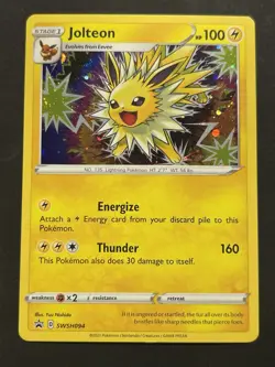 Pokemon Jolteon TCG SWSH094 Sword & Shield Black Star Promo Holo Card NM/M - Image 1
