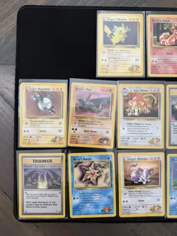 Vintage Pokemon Gym Heroes 15 Card Lot NM to Damaged No Holo Mixed Condition - Image 2