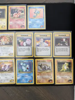 Vintage Pokemon Gym Heroes 15 Card Lot NM to Damaged No Holo Mixed Condition - Image 3