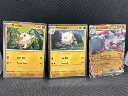 NM Annihilape Mankey Primeape EX SVP032 Cosmo Holo Black Star Promo Pokemon Card - Image 1