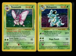 Venomoth 13/64 Nidoqueen 7/64 Jungle 1999 Holo Vintage Pokemon Card Lot WOTC - Image 1