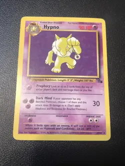 Hypno 23/62 Fossil Rare Pokemon Card In NM Condition - Image 1