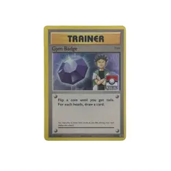 Pokemon Gym Badge Brock XY203 Holo Black Star Promo Trainer Card League LP - Image 1