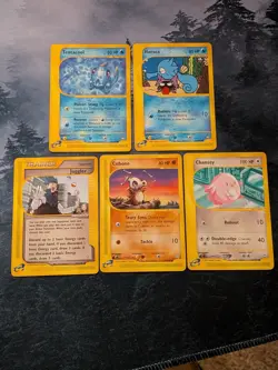 Vintage Pokemon Aquapolis 5 Card E-Reader Lot Pokemon TCG 2002 - Image 1