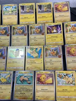 (30) Pikachu CARDS LOT VTG HOLO Raichu Stamped Red Cheeks Halloween 25th Swirls - Image 4