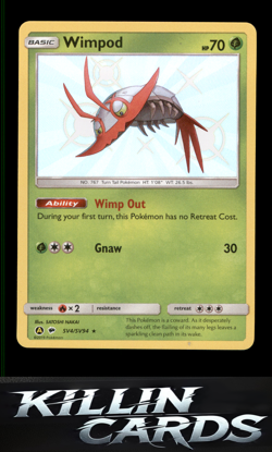 Wimpod SV4/SV94 Pokemon Shiny Holo Rare Hidden Fates: Shiny Vault Card NM - Image 1