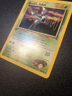 Brock's Zubat 024/132 Gym Heroes Rare 1st First Edition Pokemon Card Mint - Image 3