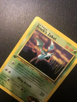 Brock's Zubat 024/132 Gym Heroes Rare 1st First Edition Pokemon Card Mint - Image 5