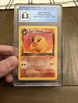 CGC 8.5 Dark Flareon Team Rocket 1st Edition 35/82 Pokemon Card - Image 1