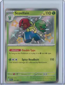 Scovillain - 107/091 - Baby Shiny - Paldean Fates - Pokemon Card - NM/M - Image 1